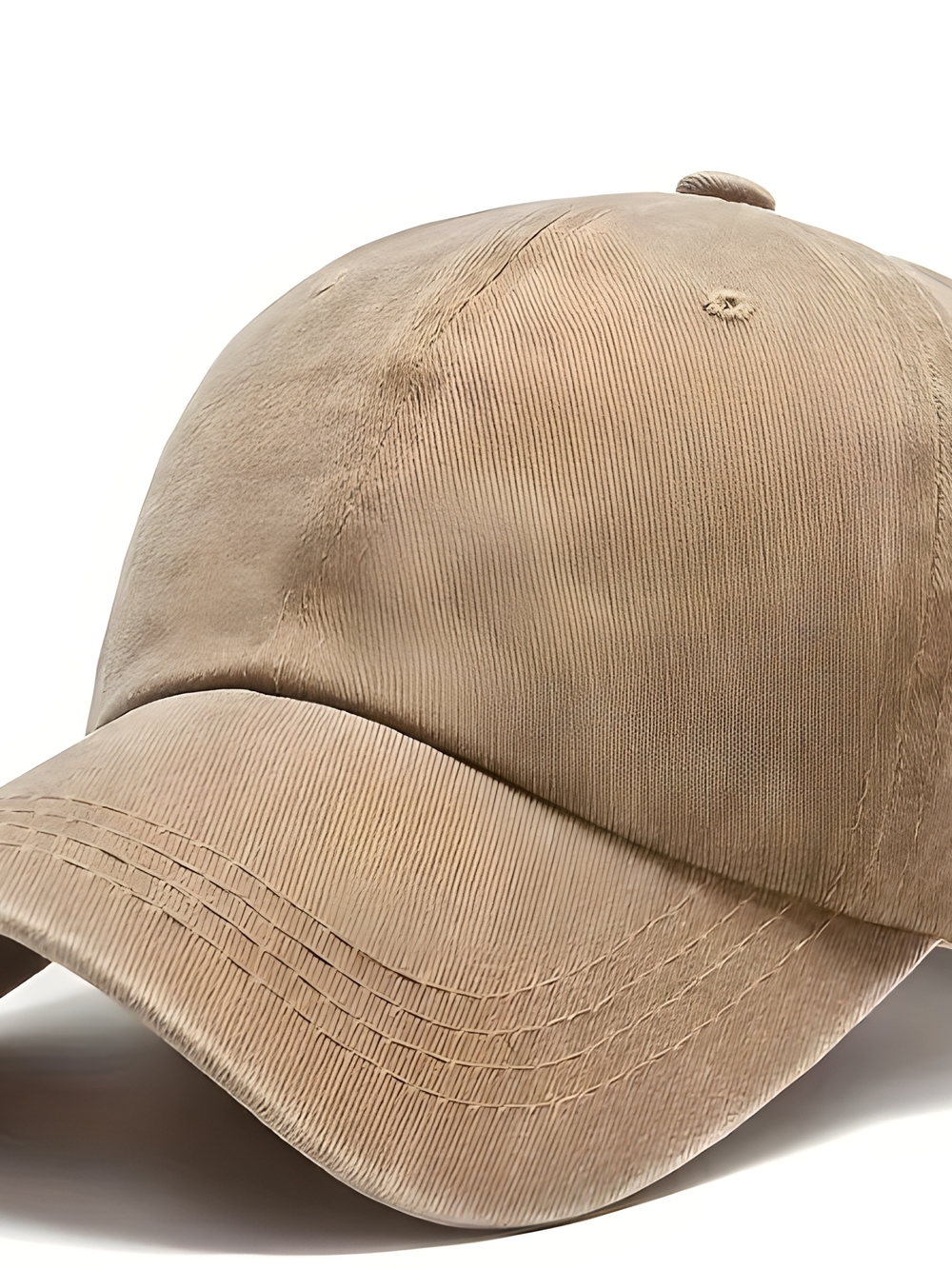 Classic Solid Baseball Cap in Beige